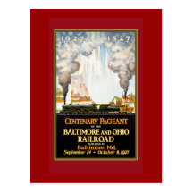 Vintage Train Travel Poster Art Postcards
