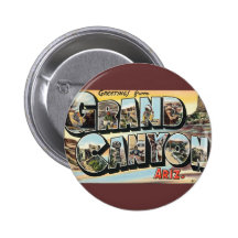 Vintage Travel Greetings from Grand Canyon Arizona Pin