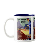 Vintage Travel -  New Mexico and Arizona Rockies Coffee Mugs