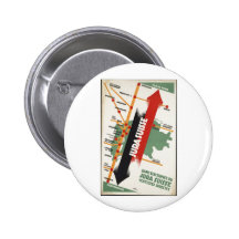 Vintage Travel Poster Ad Retro Prints Pinback Buttons