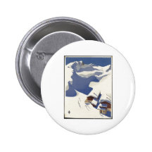 Vintage Travel Poster Ad Retro Prints Pinback Button