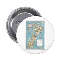 Vintage Travel Poster Ad Retro Prints Buttons