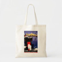Vintage Travel Poster Ad Retro Prints Canvas Bag