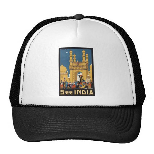 Vintage Travel Poster Ad Retro Prints Hat