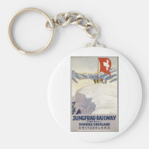 Vintage Travel Poster Ad Retro Prints Keychains