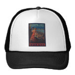 Vintage Travel Poster Ad Retro Prints Mesh Hat