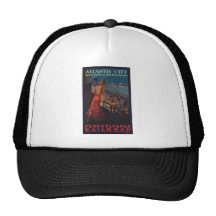Vintage Travel Poster Ad Retro Prints Mesh Hat