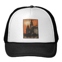 Vintage Travel Poster Ad Retro Prints Mesh Hat