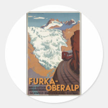 Vintage Travel Poster Ad Retro Prints Sticker