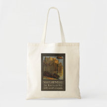 Vintage Travel Poster Ad Retro Prints Tote Bags