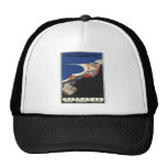 Vintage Travel Poster Ad Retro Prints Trucker Hat