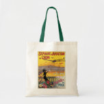Vintage Travel Poster, Aeroplanes in Lyon, France Bags