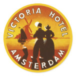 Vintage Travel Poster, Amsterdam, Holland stickers