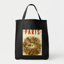 Vintage Travel Poster Arc de Triomphe Paris France Bag
