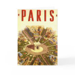 Vintage Travel Poster Arc de Triomphe Paris France Greeting Cards