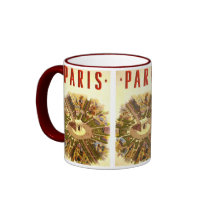 Vintage Travel Poster Arc de Triomphe Paris France Coffee Mug
