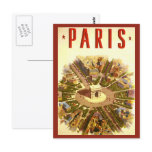 Vintage Travel Poster Arc de Triomphe Paris France postcards