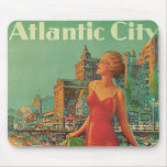 Vintage Travel Poster; Atlantic City Mouse Pads