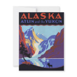 Vintage Travel Poster, Atlin and the Yukon, Alaska invitations