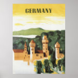 Vintage Travel Poster, Bavaria, Germany