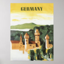 Vintage Travel Poster, Bavaria, Germany