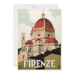 Vintage Travel Poster, Florence, Firenze, Italy invitations