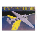 Vintage Travel Poster, Florida from Air Aeroplane Card