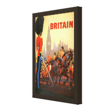 Vintage Travel Poster, Great Britain, England Gallery Wrap Canvas