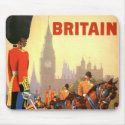 Vintage Travel Poster, Great Britain, England mousepads