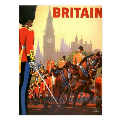 Vintage Travel Poster, Great Britain, England Post Cards