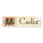 Vintage Travel Poster, Hotel Roma, Cadiz, Spain bumper stickers