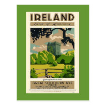 Vintage Travel Poster Ireland Blarney Castle postcards