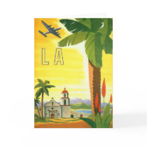 Vintage Travel Poster, Los Angeles, California Greeting Card