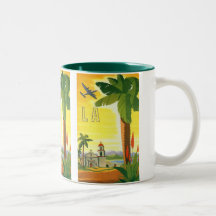 Vintage Travel Poster, Los Angeles, California Coffee Mug