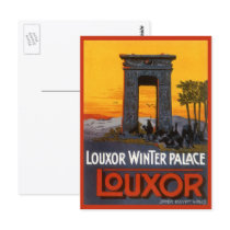 Vintage Travel Poster, Louxor Winter Palace, Egypt Postcard