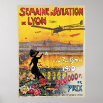 Vintage Travel Poster; Lyon, France