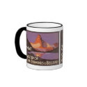 Vintage Travel Poster, Matterhorn, Switzerland mugs
