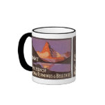 Vintage Travel Poster, Matterhorn, Switzerland mugs