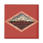 Vintage Travel Poster, Mount Everest, India Magnet
