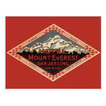 Vintage Travel Poster, Mount Everest, India Postcards