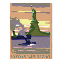 Vintage Travel Poster, New York City, Lady Liberty Postcards