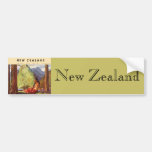 Vintage Travel Poster, New Zealand Native Woman Bumper Sticker