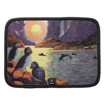 Vintage Travel Poster, Norway Land of Midnight Sun Folio Planners