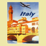 Vintage Travel Poster, Volterra Italy Bridge River postcards
