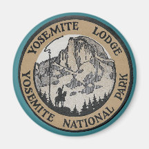 Vintage Travel - Yosemite Fridge Magnet