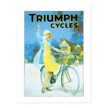 Vintage Triumph Cycles Bicycle Poster Postcard