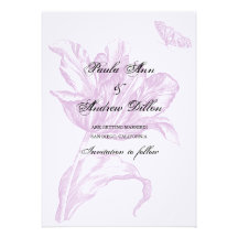 Vintage Tulip Custom Invitations