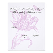 Vintage Tulip RSVP Personalized Announcement
