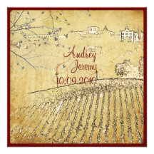 Vintage, Tuscany Vinyard/wedding invitations