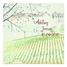 Vintage, Tuscany Vinyard/wedding invitations